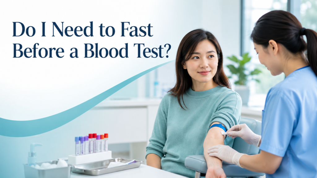 Patient preparing to fast before a blood test