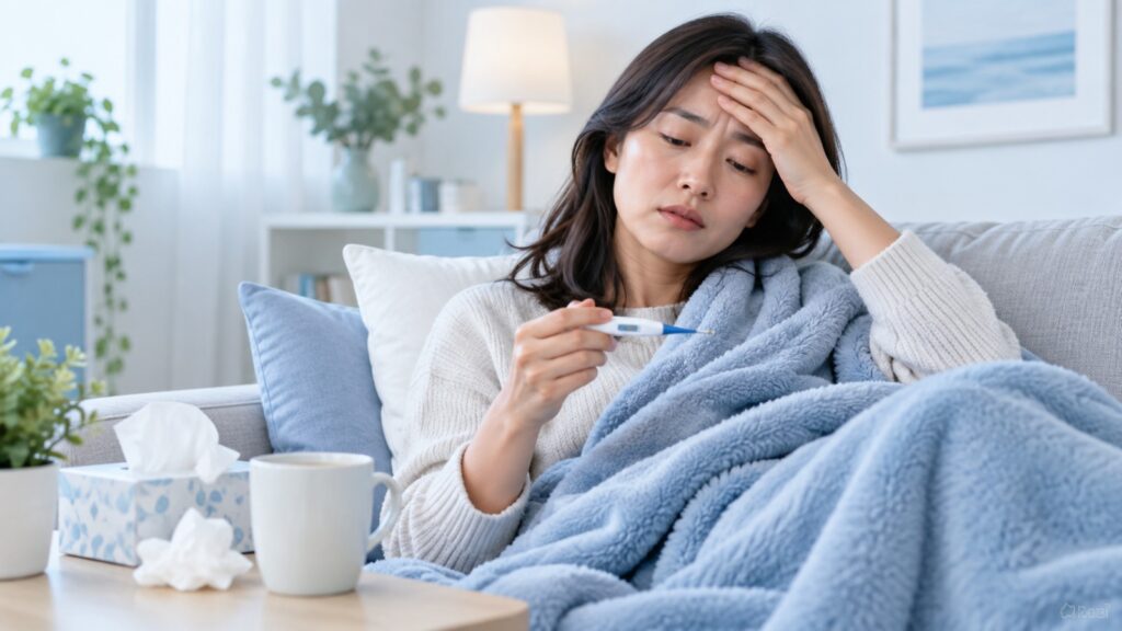 Rapid fever test for those with fever, aches and chills to rule out influenza, covid or dengue